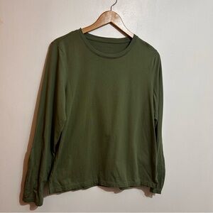 Free Assembly Olive Green Long Sleeve Shirt Size Large